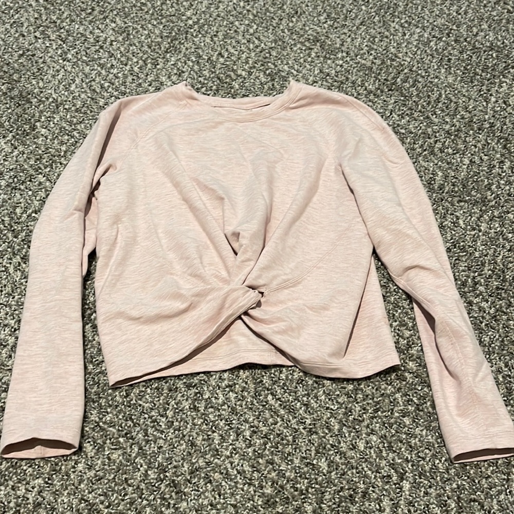 Pink lululemon cropped sweater size 6